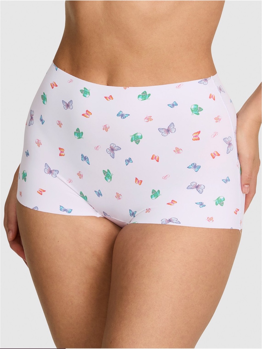 NWT PINK Victoria’s Secret  No-Show Mid-Rise Boyshort Panty.